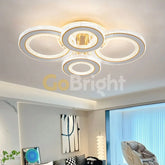 Lustra LED 186W Imperial RGB cu Telecomanda 3 Tipuri de Lumini Auriu + Alb